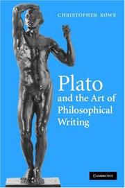 Front cover of Plato and the Art of Philosophical Writing by Christopher Rowe