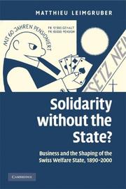 Cover of Solidarity without the state? by Matthieu Leimgruber