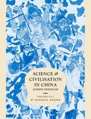 Front cover of Science and Civilisation in China by Donald B. Wagner