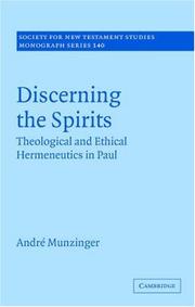 Cover of Discerning the Spirits by André Munzinger