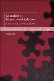 Front cover of Causation in international relations by Milja Kurki