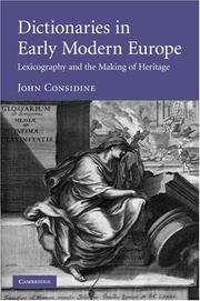 Cover of Dictionaries in Early Modern Europe by John Considine