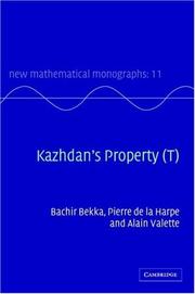 Front cover of Kazhdan's property (T) by M. Bachir Bekka
