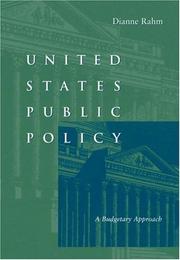Front cover of United States public policy by Dianne Rahm