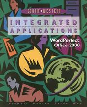 Front cover of Integrated Applications, WordPerfect, Office 2000 by Susie H. VanHuss, PhD