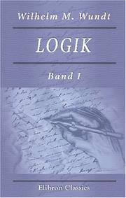 Cover of Logik by Wilhelm Max Wundt