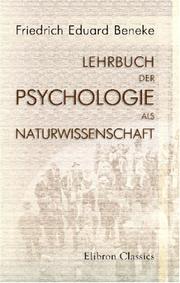 Cover of Lehrbuch der Psychologie als Naturwissenschaft by Friedrich Eduard Beneke