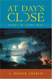 Cover of At Day's Close by A. Roger Ekirch