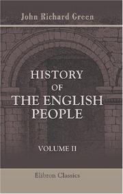 Cover of History of the English people by John Richard Green