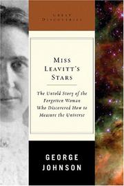 Front cover of Miss Leavitt's Stars by George Johnson