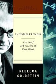 Cover of Incompleteness by Rebecca Goldstein