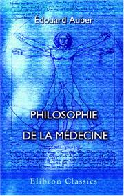 Front cover of Philosophie de la médecine by Théophile Charles Emmanuel Édouard Auber