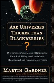 Front cover of Are Universes Thicker Than Blackberries? by Martin Gardner