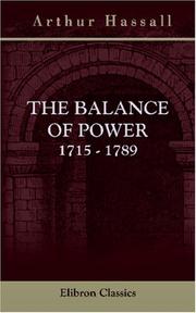 Front cover of The balance of power, 1715-1789 by Arthur Hassall