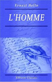 Cover of L' homme by Ernest Hello
