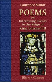 Cover of Poems on interesting events in the reign of King Edward III by Laurence Minot