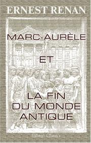 Cover of Marc-Aurèle et la fin du monde antique by Ernest Renan