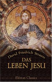 Cover of Das Leben Jesu by David Friedrich Strauss