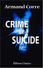 Cover of Crime et suicide by Armand Corre
