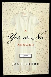 Cover of A Yes-or-No Answer by Jane Shore