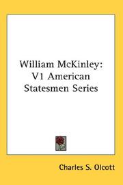 Cover of William McKinley by Charles S. Olcott