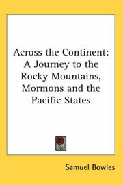 Cover of Across the continent by Samuel Bowles