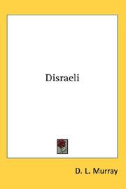 Cover of Disraeli by D. L. Murray