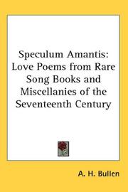 Cover of Speculum amantis by Arthur Henry Bullen