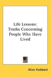 Cover of Life Lessons by Alice Hubbard