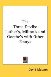 Cover of The three devils by David Masson