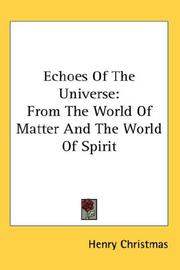 Cover of Echoes of the Universe by Henry Christmas