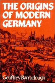 Cover of The origins of modern Germany by Geoffrey Barraclough