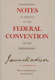 Front cover of Journal of the Federal Convention by United States. Constitutional Convention
