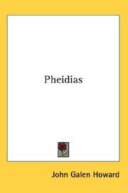 Cover of Pheidias by John Galen Howard
