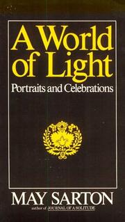 Front cover of A world of light by May Sarton