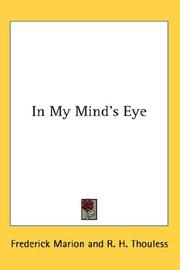 Cover of In My Mind's Eye by Frederick Marion