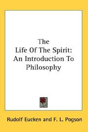 Cover of The life of the spirit by Rudolf Eucken