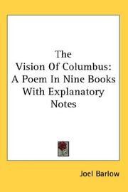 Front cover of The vision of Columbus by Joel Barlow