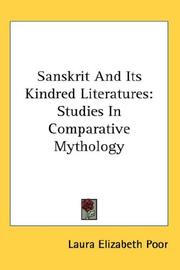 Front cover of Sanskrit and its kindred literatures by Laura Elizabeth Poor