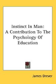 Cover of Instinct In Man by James Drever