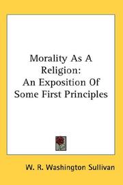 Cover of Morality As A Religion by W. R. Washington Sullivan
