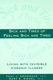 Front cover of Sick and Tired of Feeling Sick and Tired by Paul J. Donoghue
