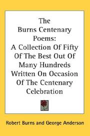 Cover of The Burns Centenary Poems by Robert Burns