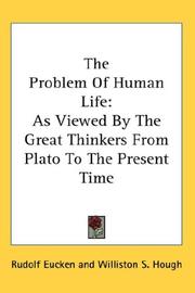 Cover of The problem of human life by Rudolf Eucken