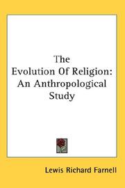 Front cover of The evolution of religion by Lewis Richard Farnell