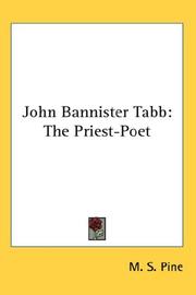 Cover of John Bannister Tabb by Pine, M.S., 1842-1935