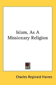 Front cover of Islam as a missionary religion by Charles Reginald Haines