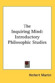 Cover of The Inquiring Mind by Herbert Martin