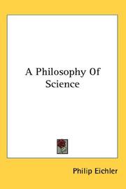Front cover of A Philosophy Of Science by Philip Eichler
