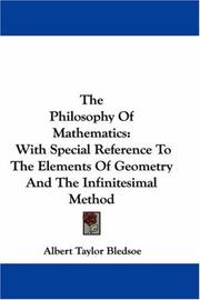 Front cover of The Philosophy Of Mathematics by Albert Taylor Bledsoe